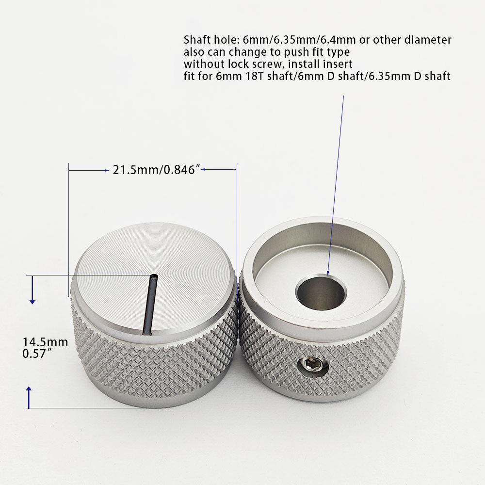 22x15mm matte silver knob view 3