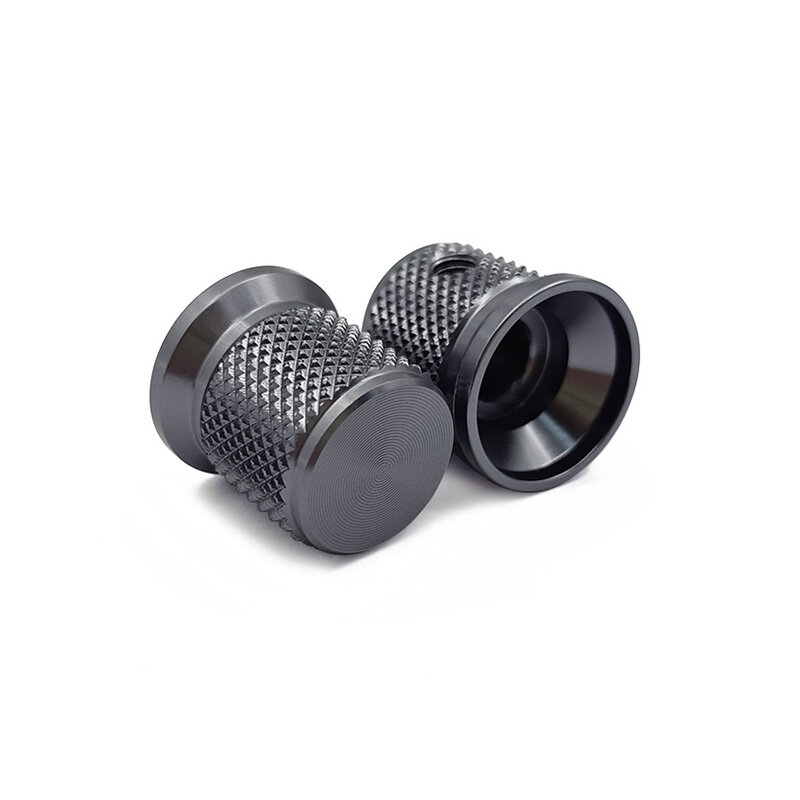 Diameter 17mm silver gold grey black aluminum brim skirted knob view 3
