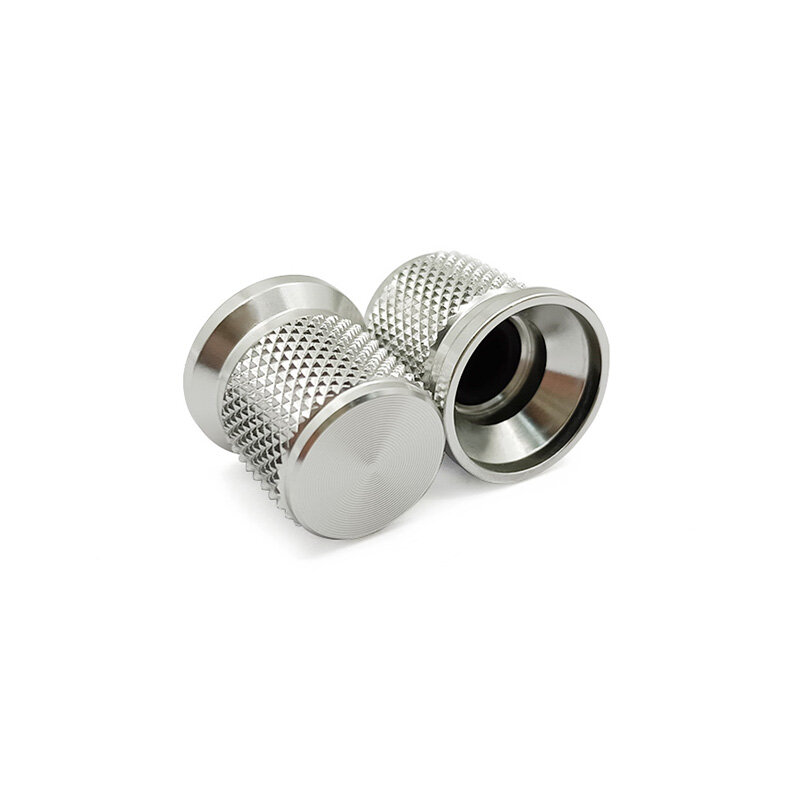 Diameter 17mm silver gold grey black aluminum brim skirted knob view 2