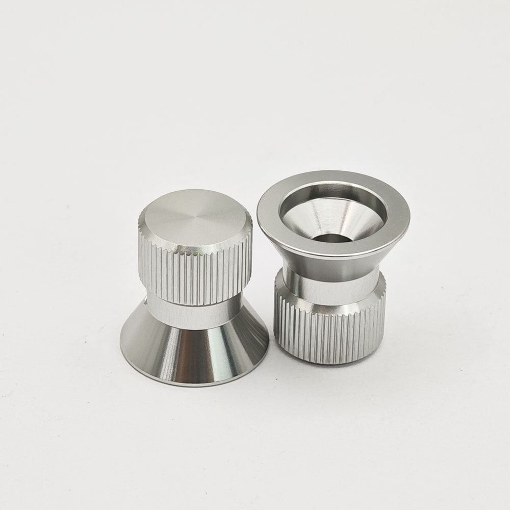 Diameter 19mm silver aluminum bell shape knob