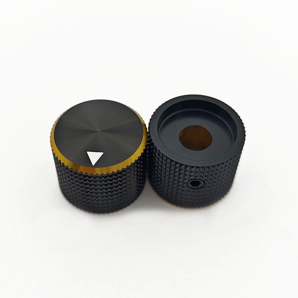 20.5x16mm two tones aluminum knob for 1/4" shaft