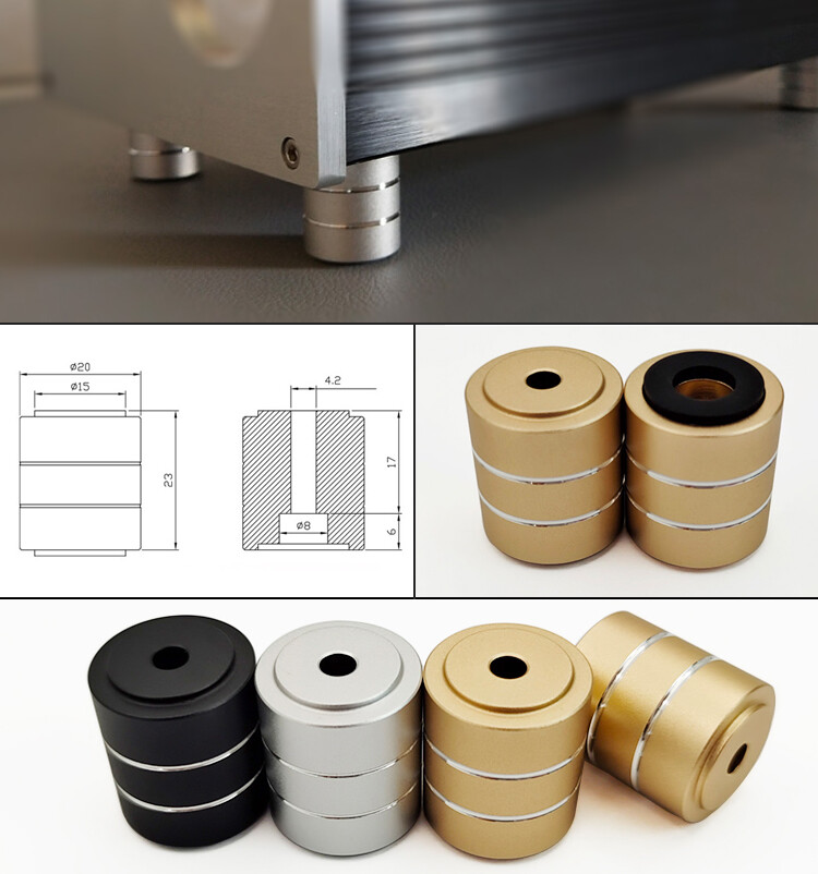 OD 20mm cabinet adjustable Aluminum stand feet view 2