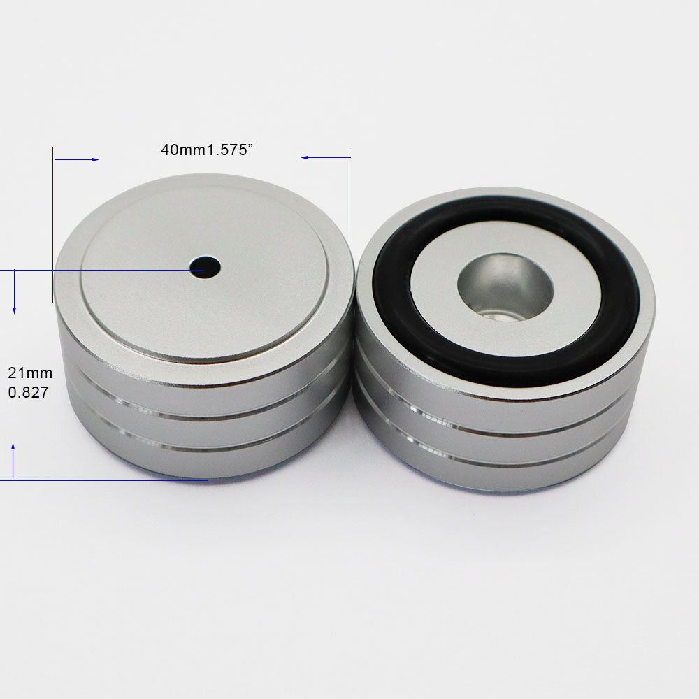 OD 40mm 21mm height  Full Aluminum Foot Pad  view 3