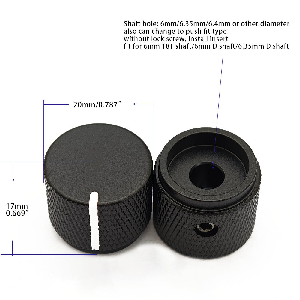 20x17mm Aluminum knob view 2