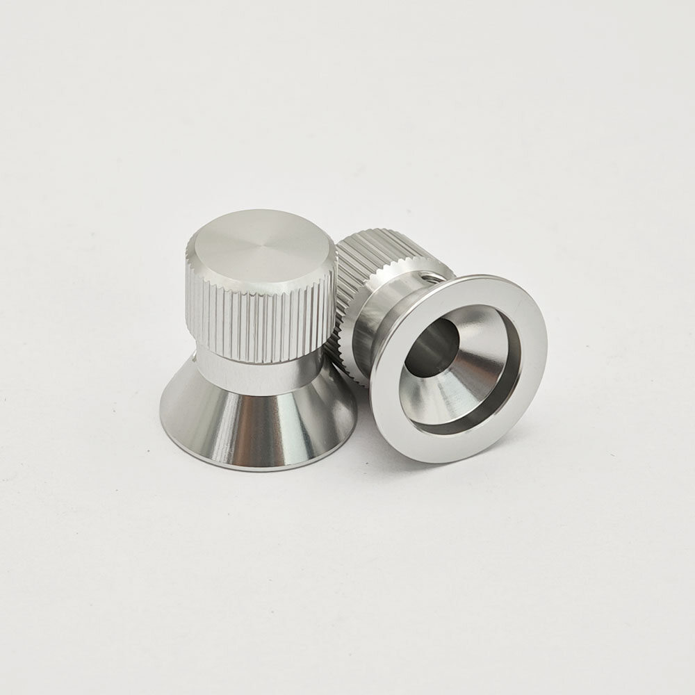 Diameter 19mm silver aluminum bell shape knob view 2