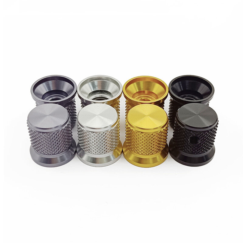 Diameter 17mm silver gold grey black aluminum brim skirted knob