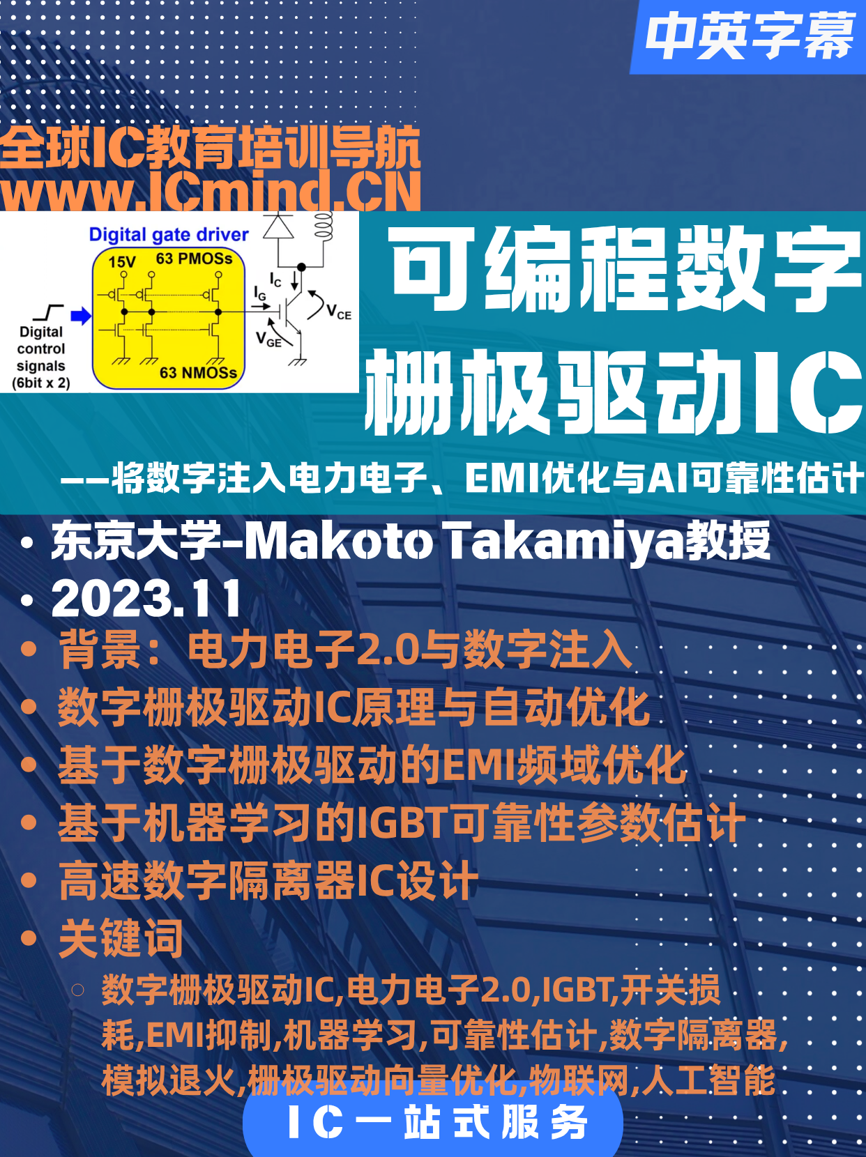 将数字注入电力电子:可编程数字栅极驱动IC、EMI优化与AI可靠性估计