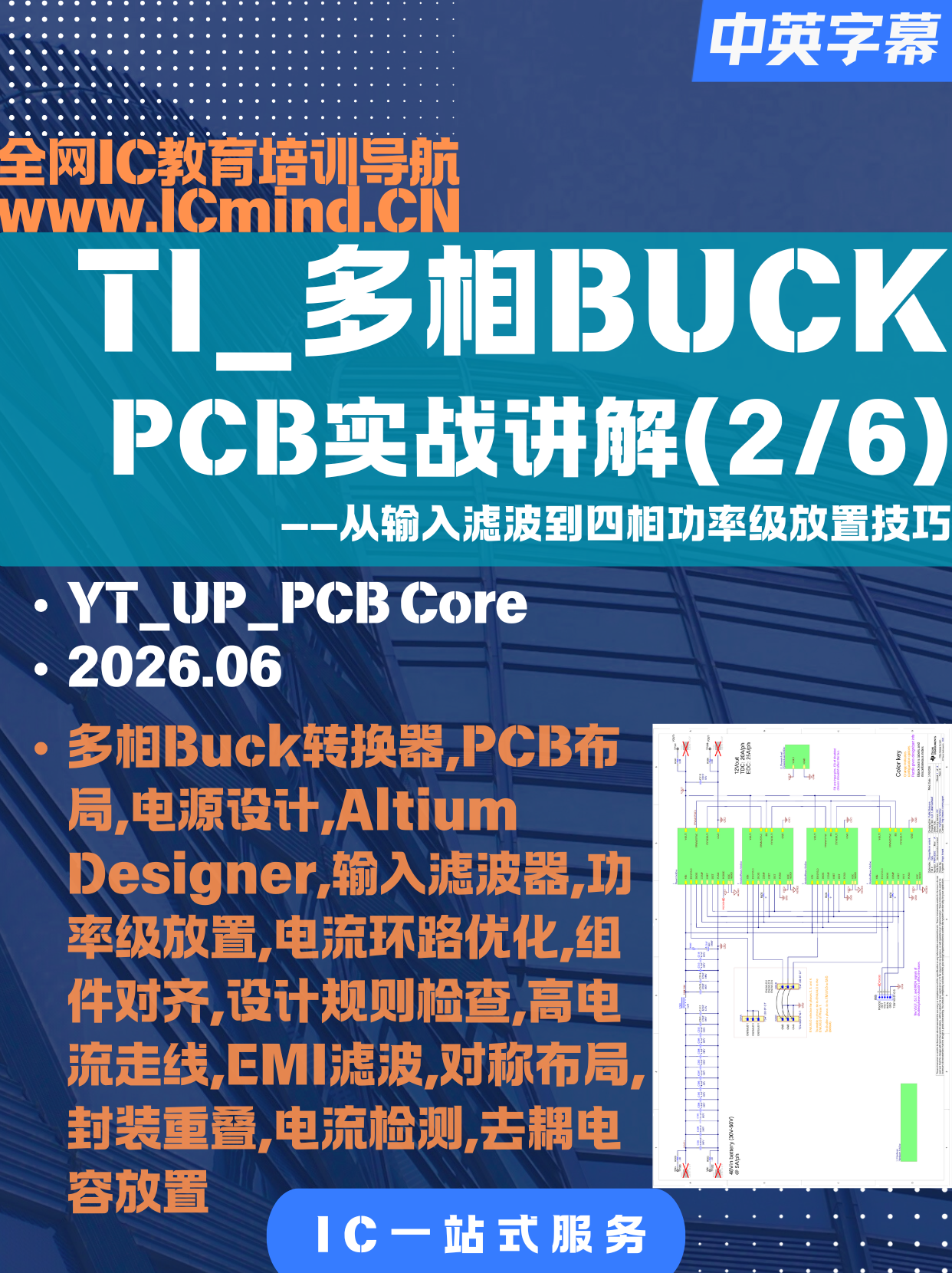 TI_多相BUCK_PCB设计实战2/6：从输入滤波到四相功率级放置技巧