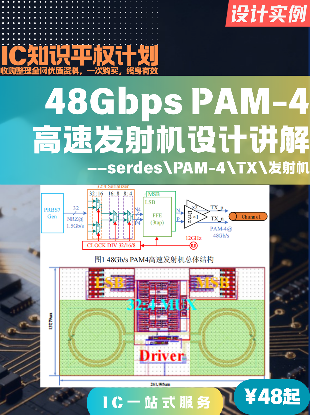 48Gb/s PAM4 High-Speed Transmitter Circuit Layout Design