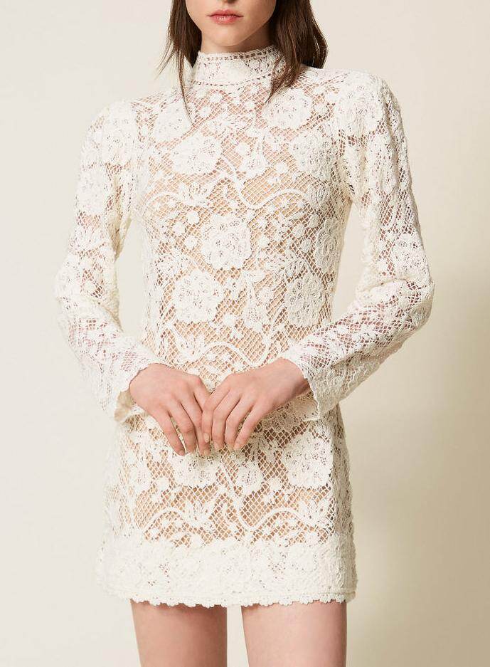Floral Lace Mini Dress