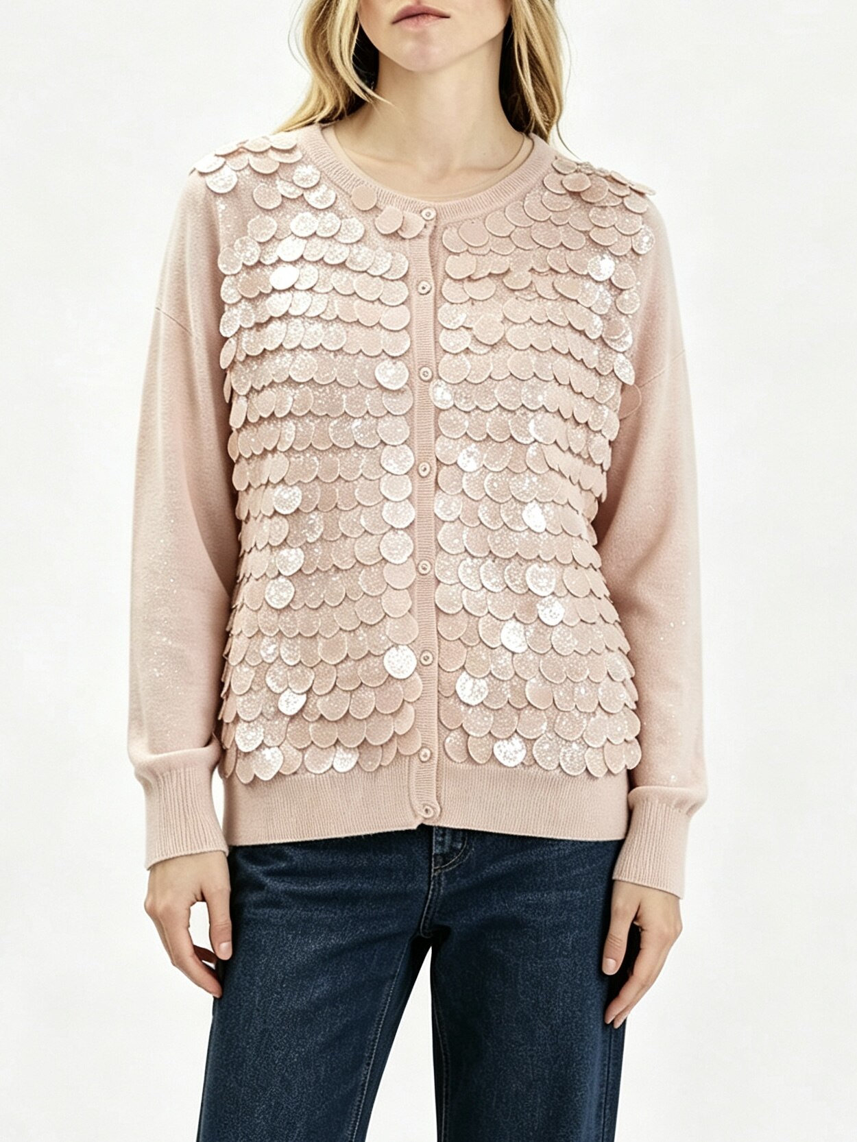 Sequin Scale Cardigan