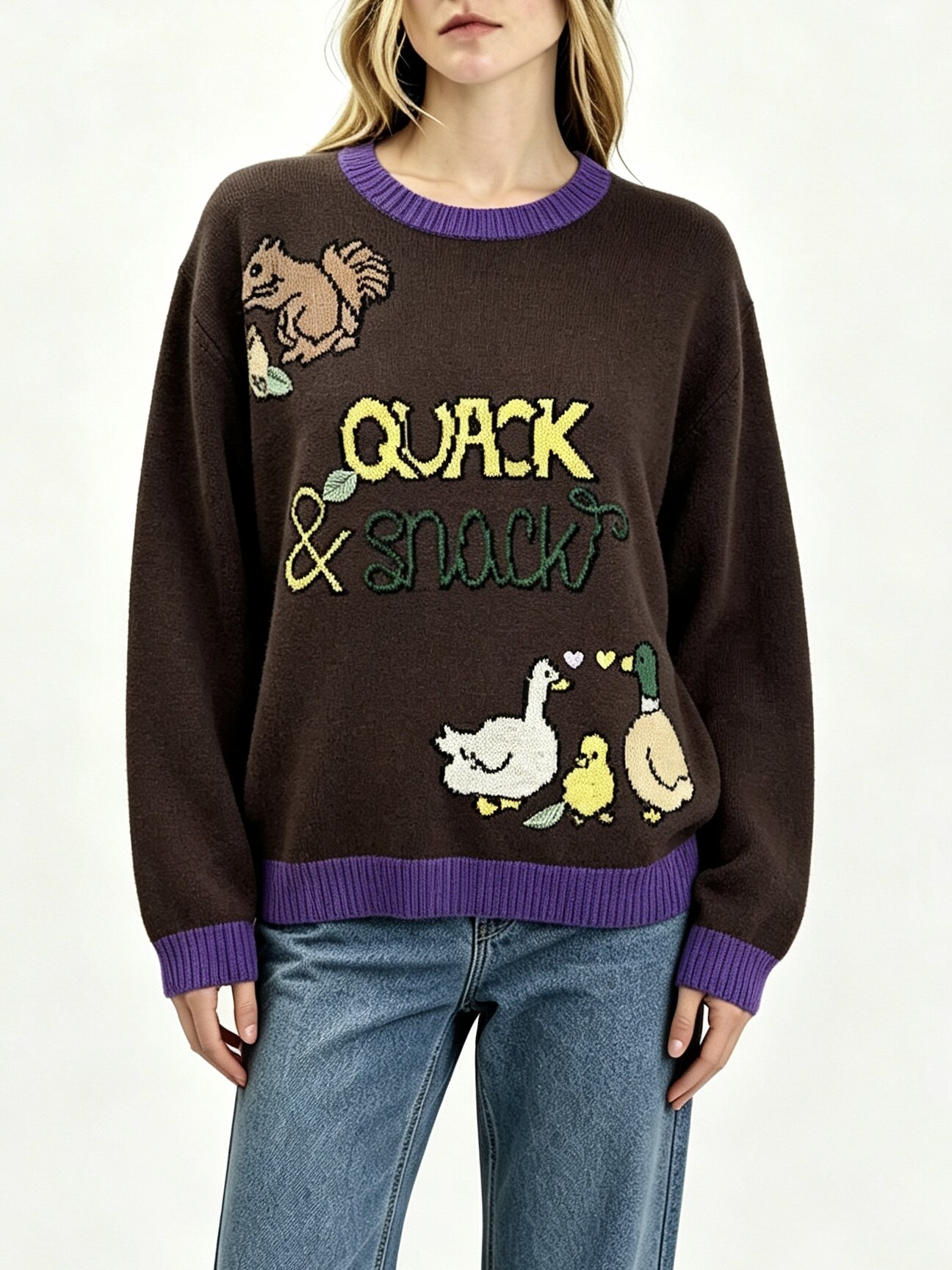 Animal Graphic Pullover Sweater