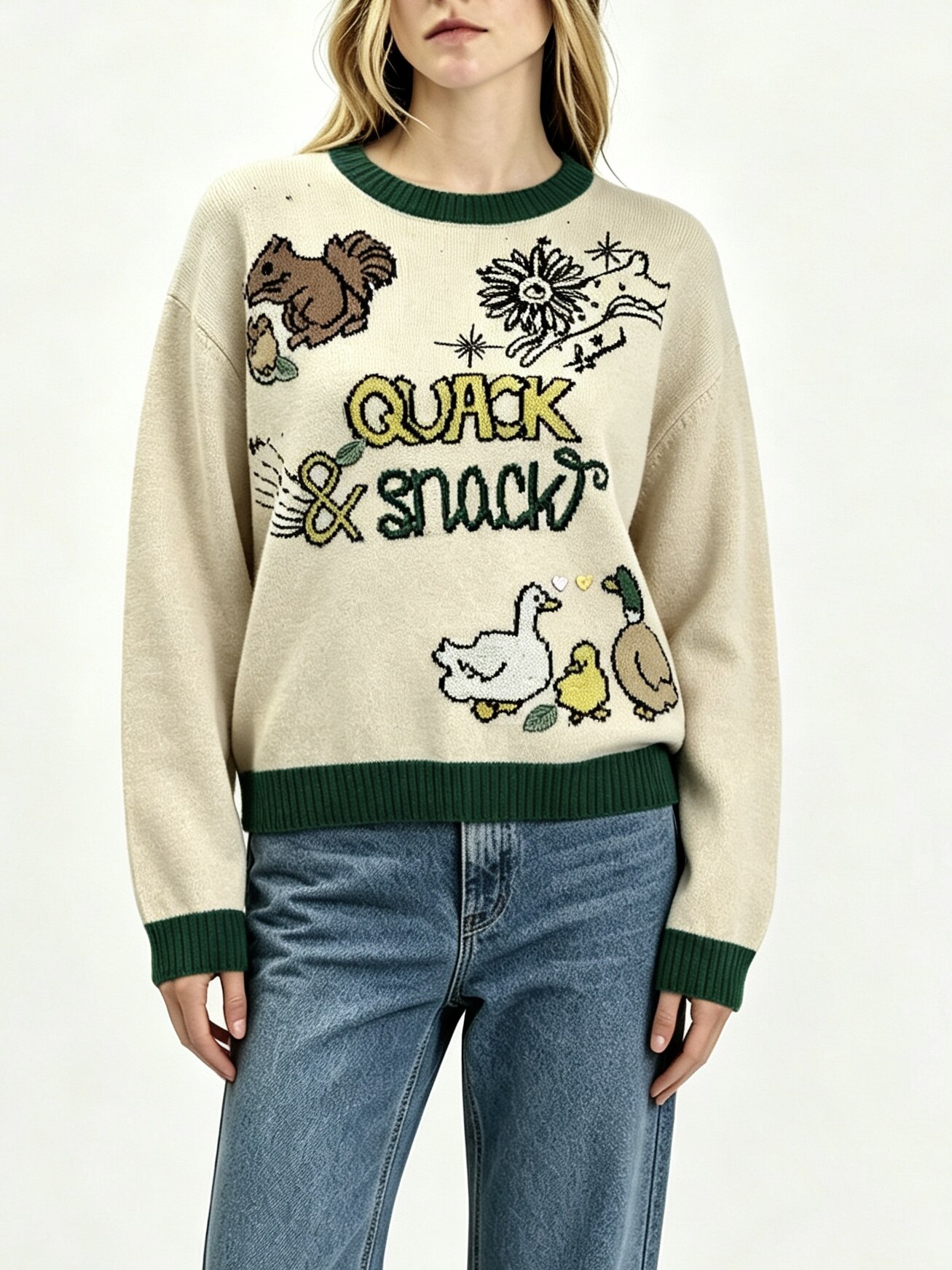 Animal Graphic Knit Sweater