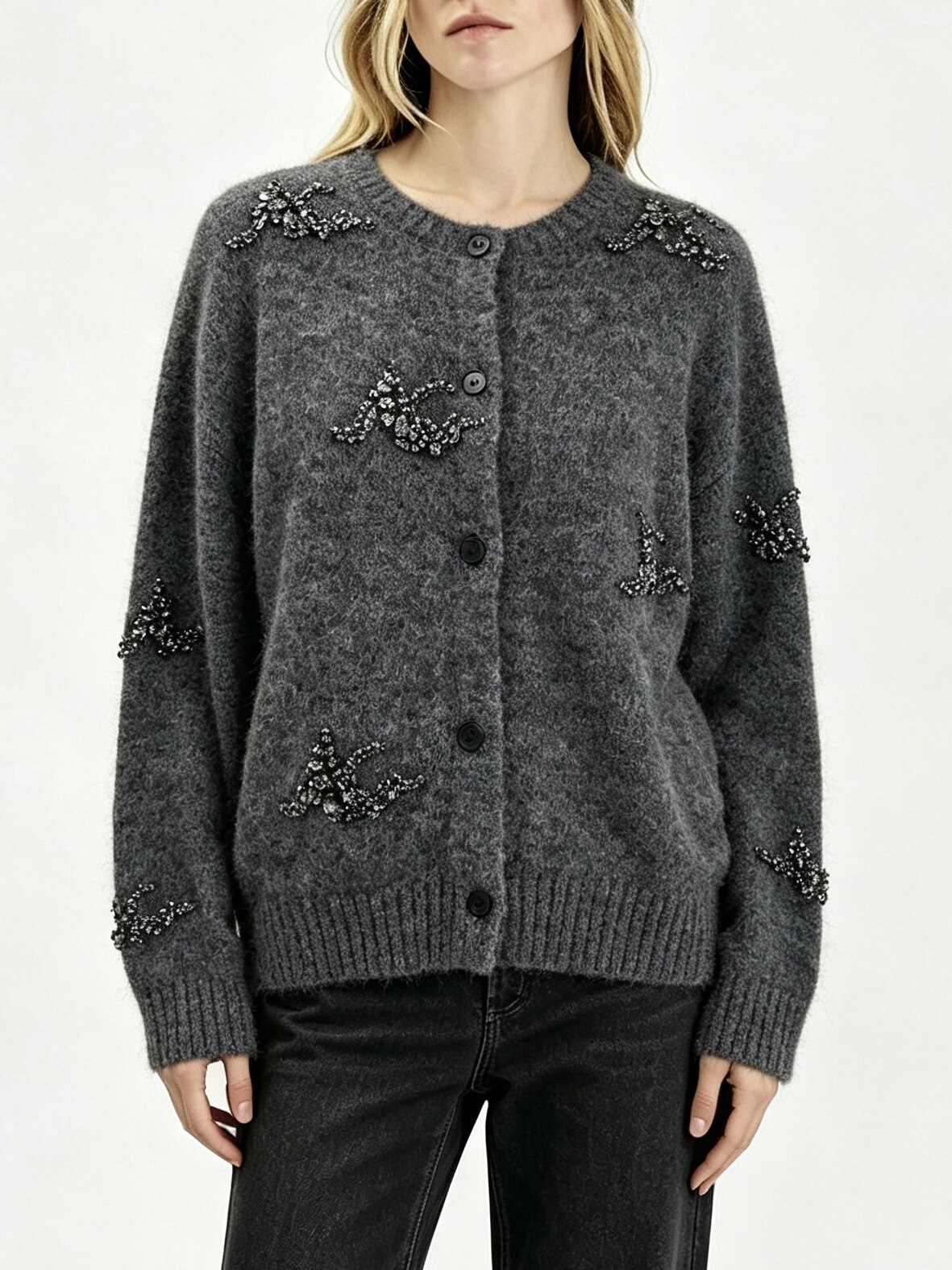 Beaded Motif Cardigan