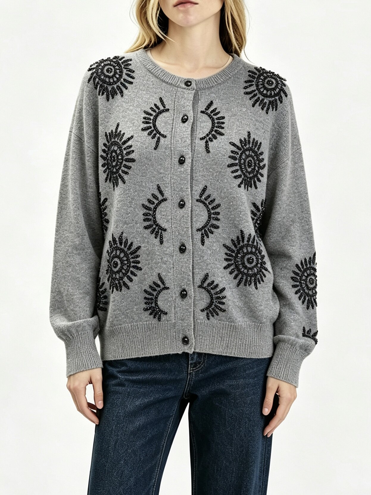 Beaded Sunburst Cardigan
