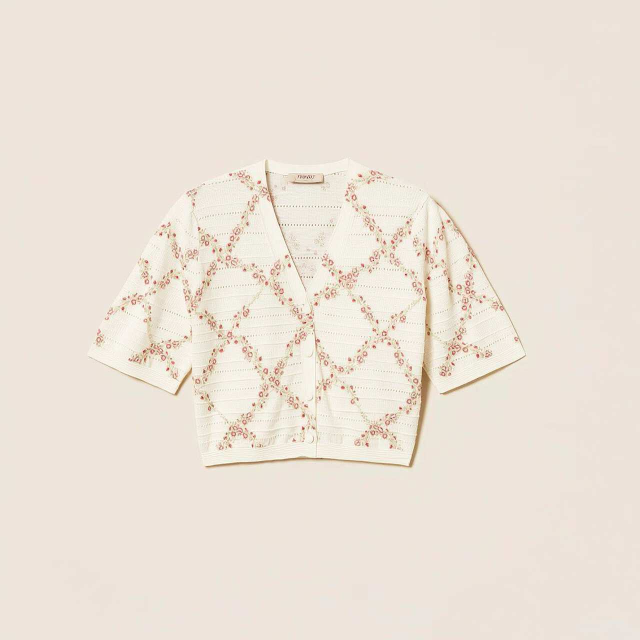 Cherry print cardigan