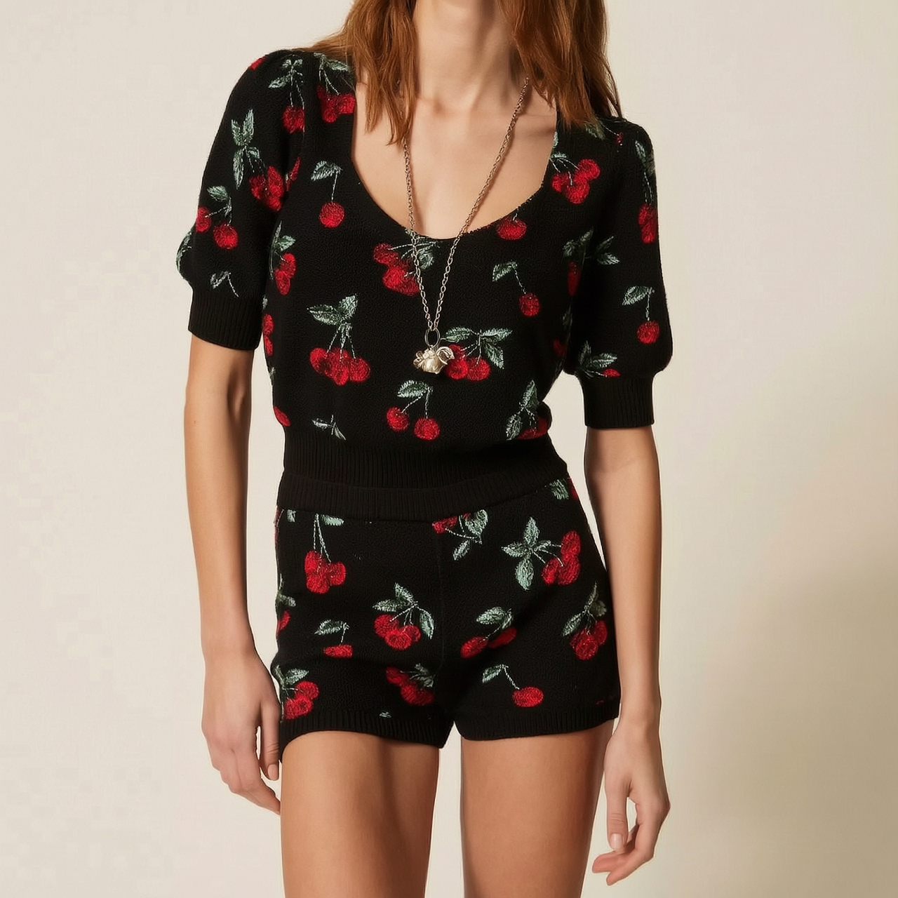 Jumper with cherry print thumbnail 2