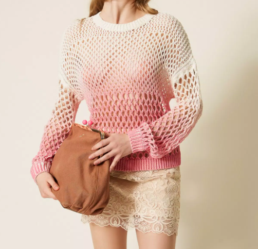 MYFO openwork jumper with gradual print thumbnail 3