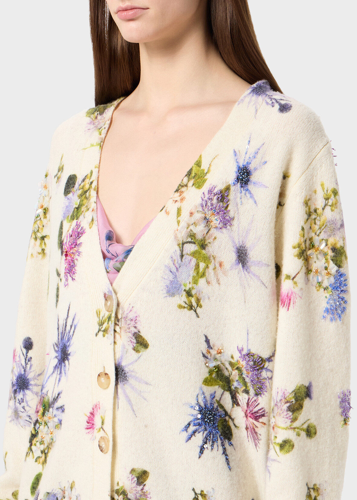 Pearl Series - Floral Beaded Cardigan