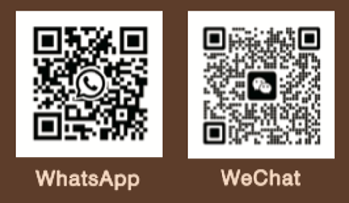 WhatsApp and WeChat QR codes