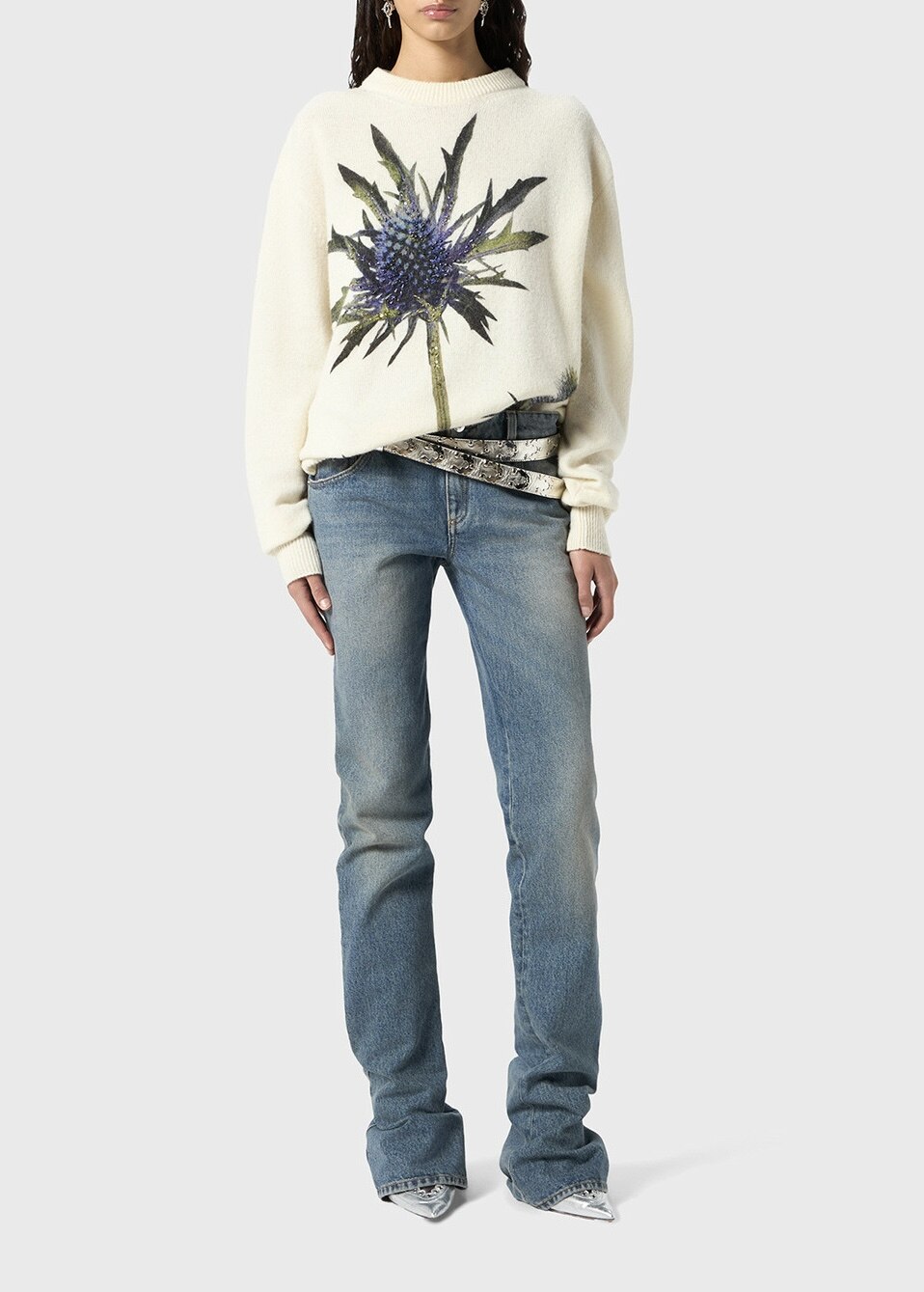 Pearl Series - Rose Print Sweater