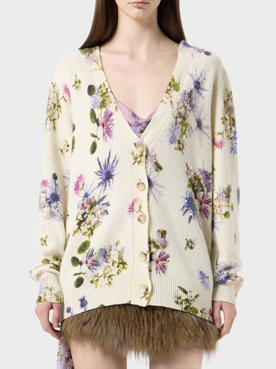 Pearl Series - Tie-Dye Floral Back Sweater - Image 1