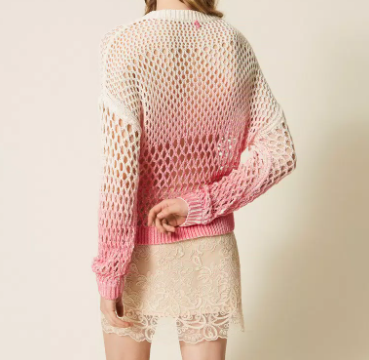 MYFO openwork jumper with gradual print thumbnail 4