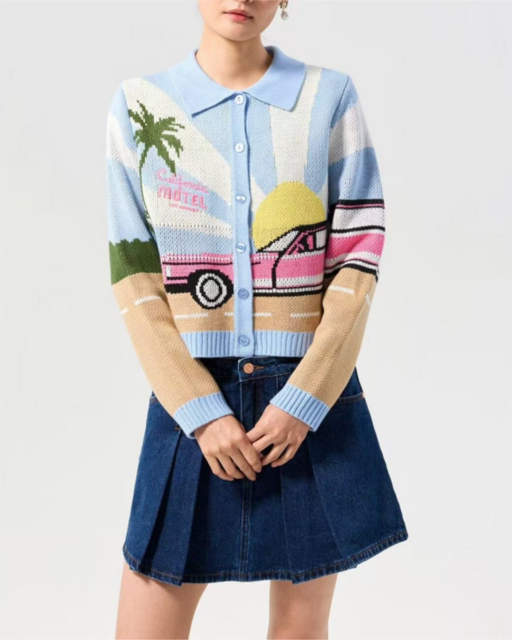 Jacquard Hanging Series - California Motel Cardigan