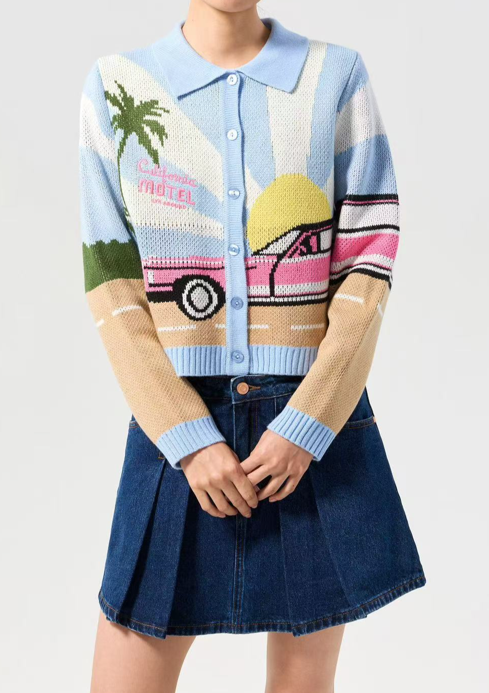 Jacquard Hanging Series - California Motel Cardigan
