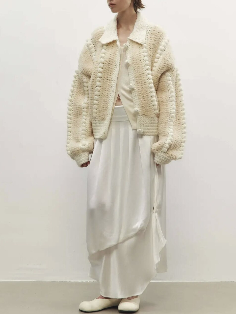Cashmere and Wool Series - Bobble Knit Jacket