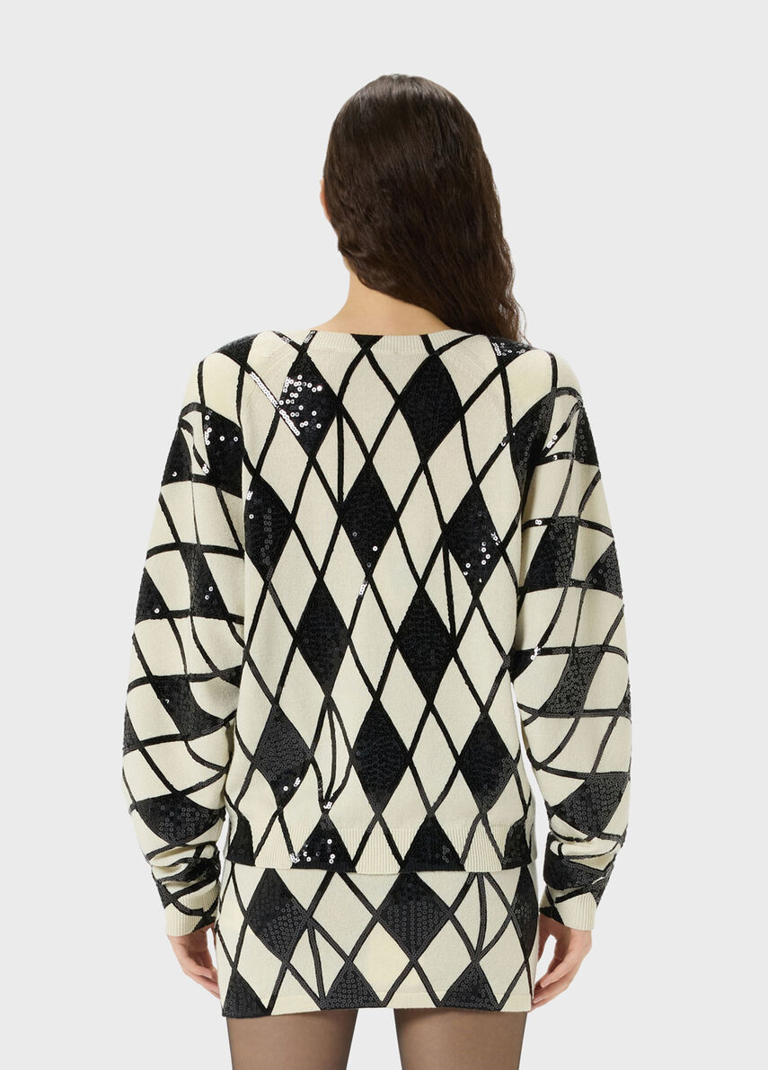 Pearl Series - Diamond Sequin Sweater Back