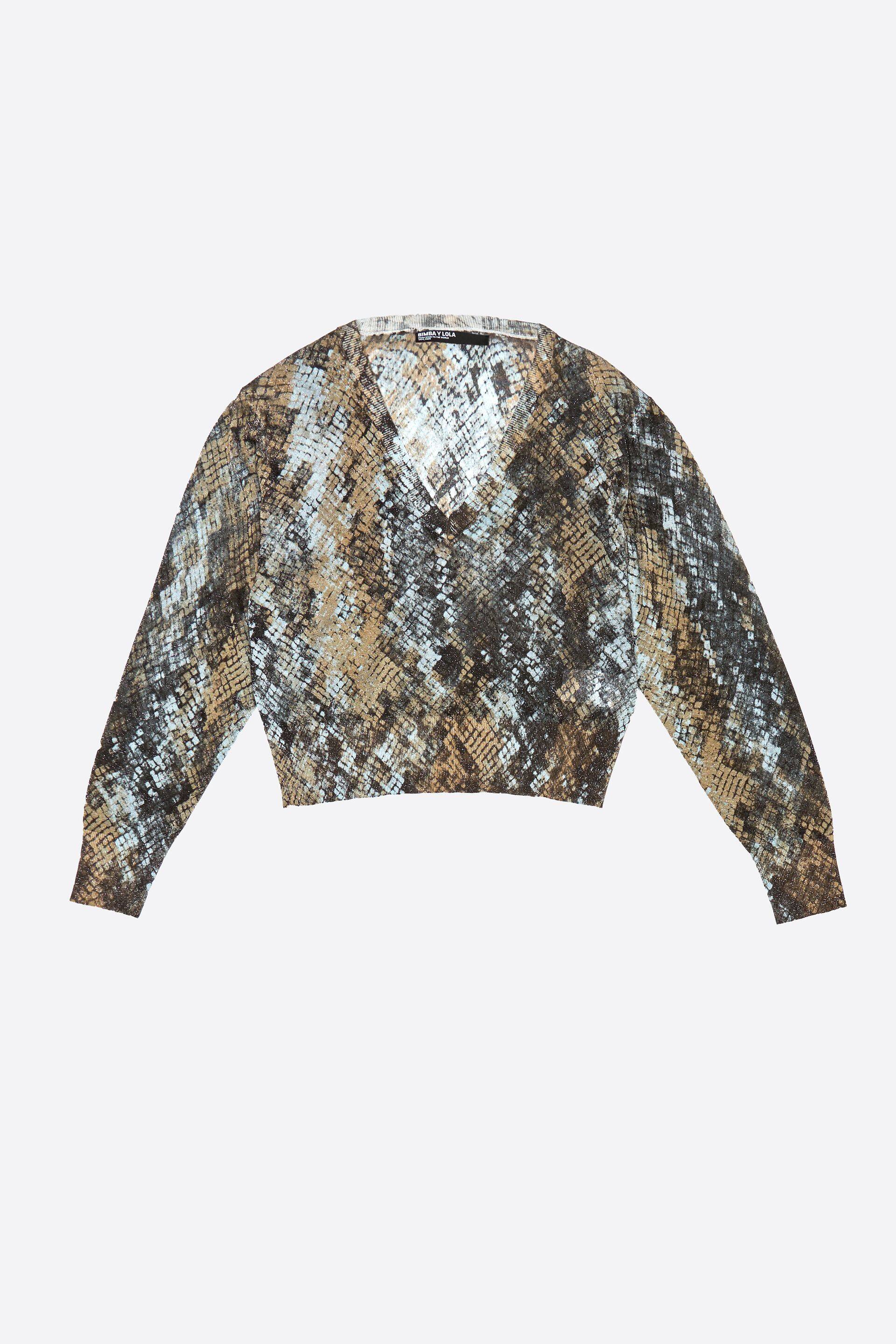 JESERY LÚREX ESCOTE PICO SNAKE CAQUI