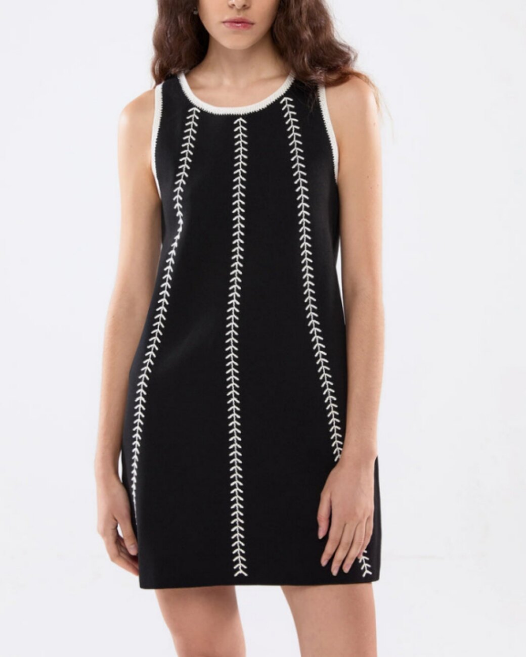 Jacquard Hanging Series - Black Embroidered Dress