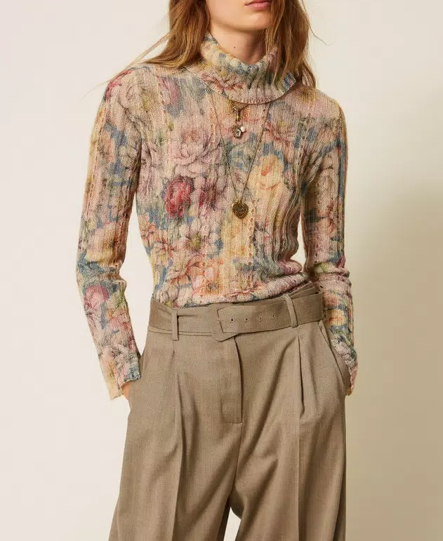 Pearl Series - Floral Cardigan Grey - Image 1
