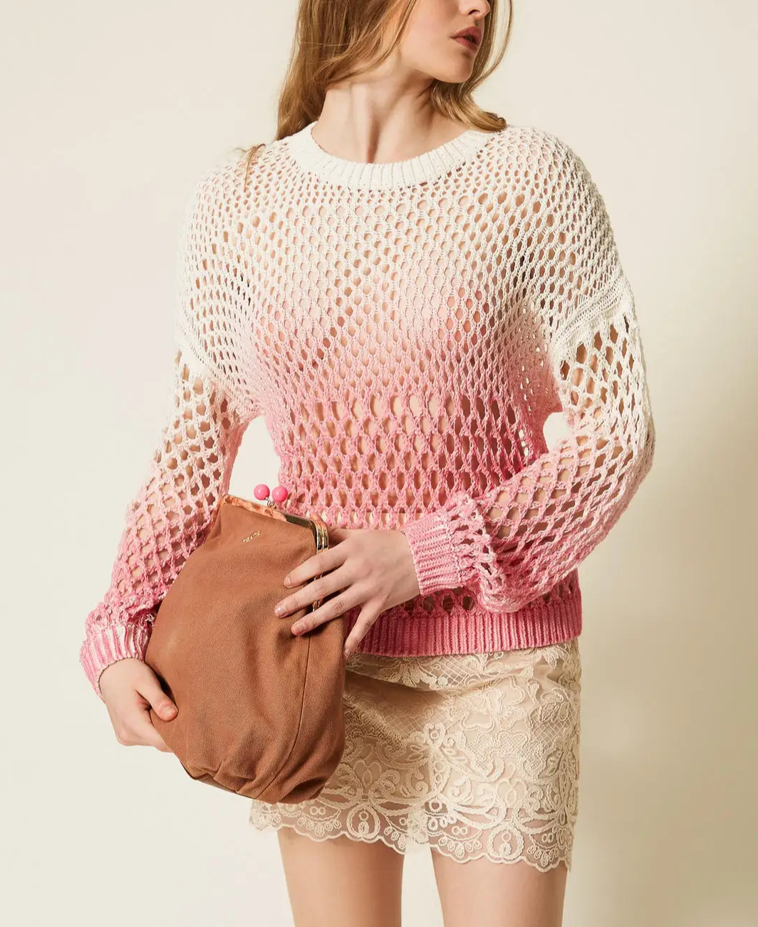 Ombré Open Knit Sweater