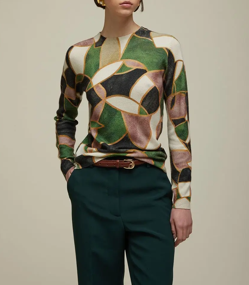 Abstract Geometric Sweater