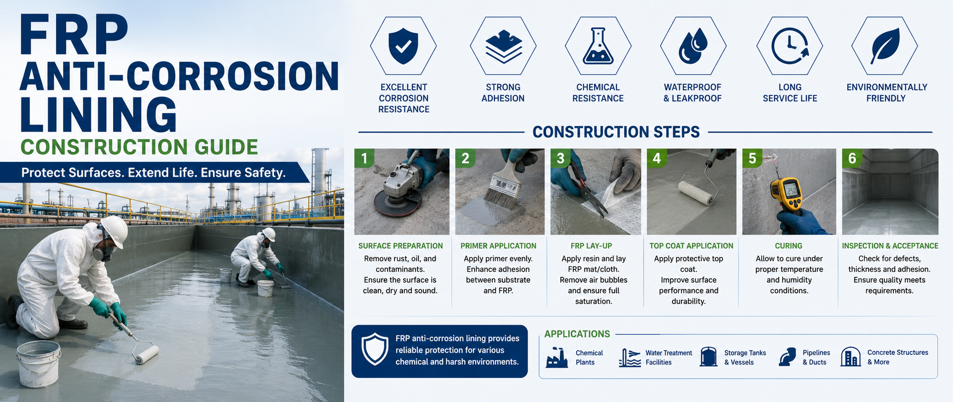 FRP Anti-Corrosion Lining Construction Guide