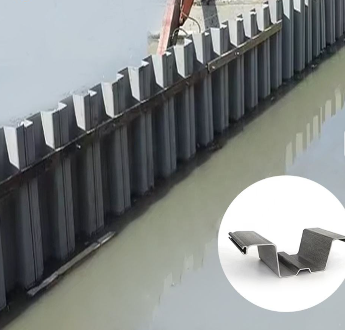High Strength Corrosion Resistant FRP Sheet Pile, Pultruded GRP Fiberglass Sheet Piling 