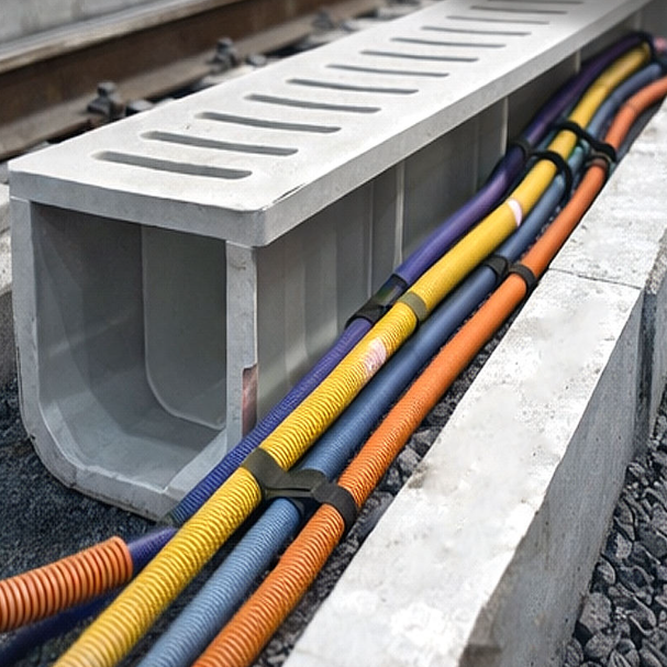 High Strength FRP Cable Trench, Fiberglass U-Type Cable Duct for Overground & Underground Power