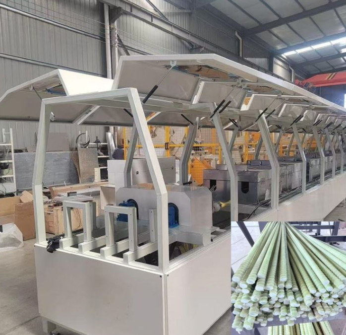 Huangang FRP Rebar Pultrusion Machine, PLC Controlled Fiberglass Reinforced Polymer Composite Rod 