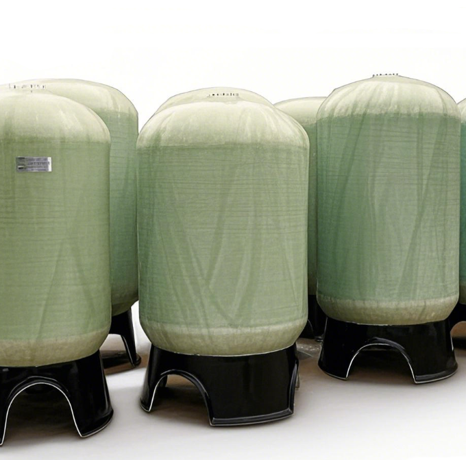 Horizontal FRP GRP Fiberglass Storage Tank, Filament Wound Industrial Liquid Storage Water Tank