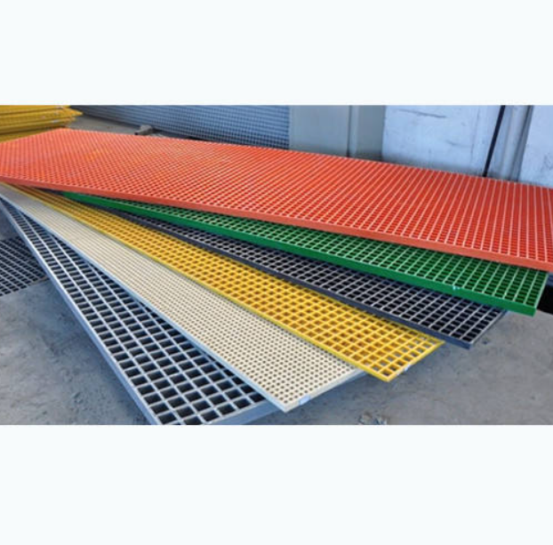 Colored Molded FRP Grating, Fiberglass Plastic Walkway Grate for Trench Cover, Industrial 