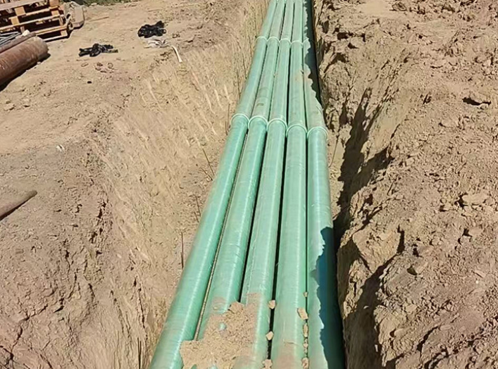 Sand-Filled Fiberglass-Reinforced Plastic (FRP) Sewage Pipelines