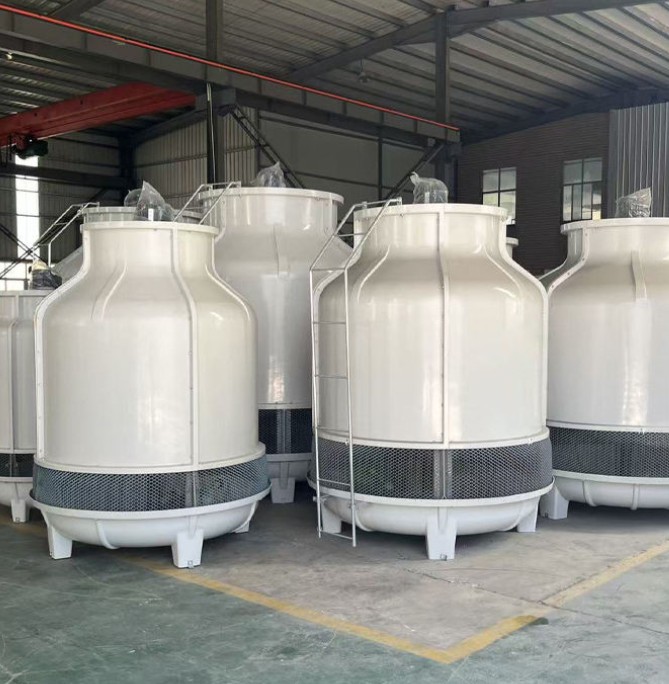 High Efficiency Round FRP Counter Flow Cooling Tower, Fiberglass GRP Industrial Water Cooling Tower 
