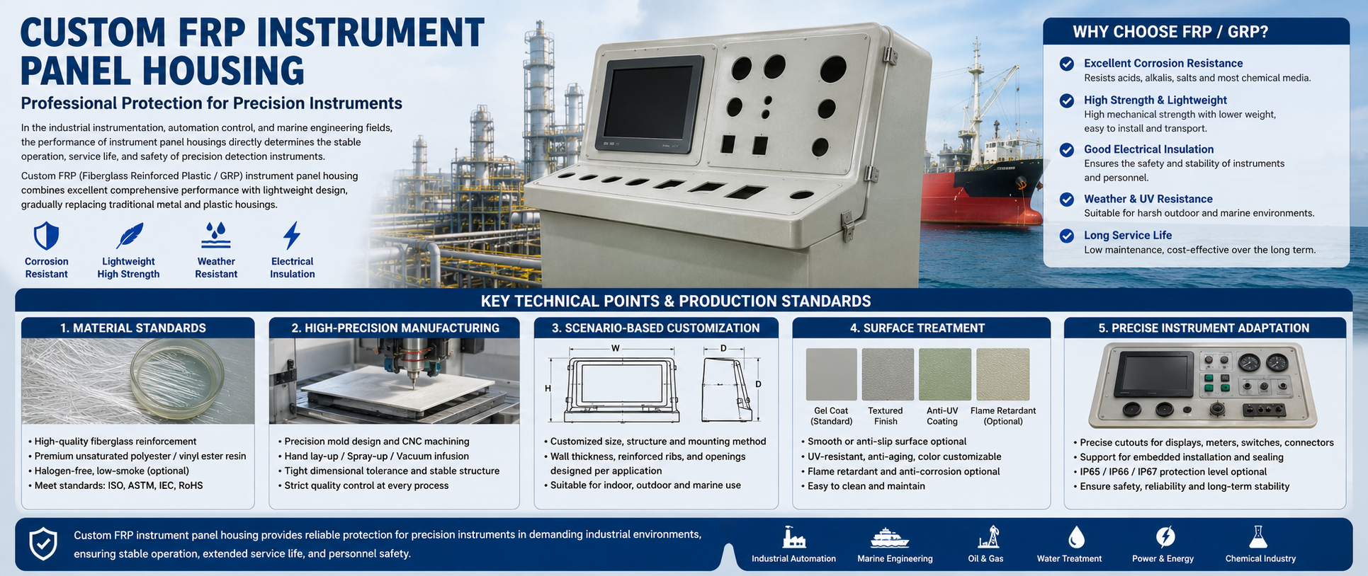 Custom FRP Instrument Panel Housing