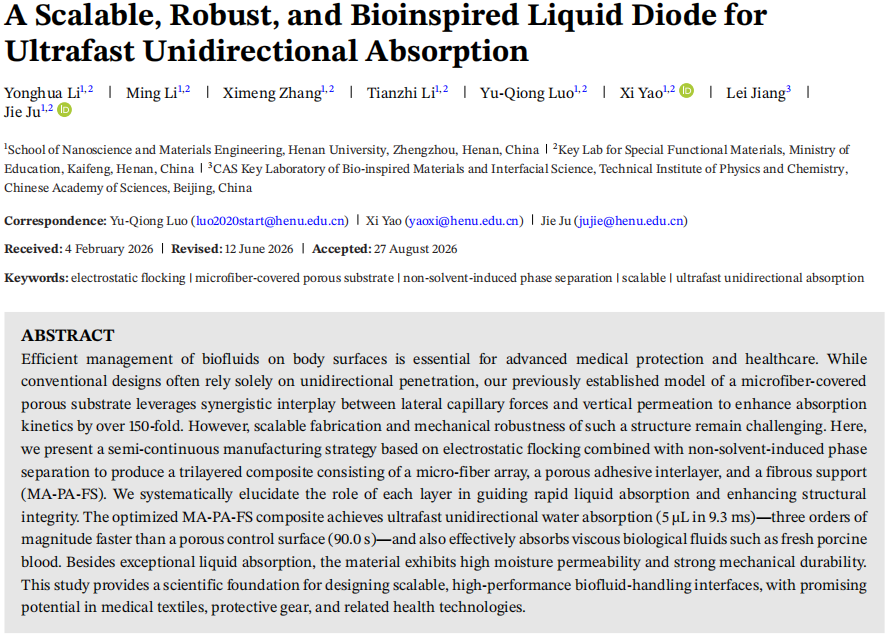 A Scalable, Robust, and Bioinspired Liquid Diode for Ultrafast Unidirectional Absorption
