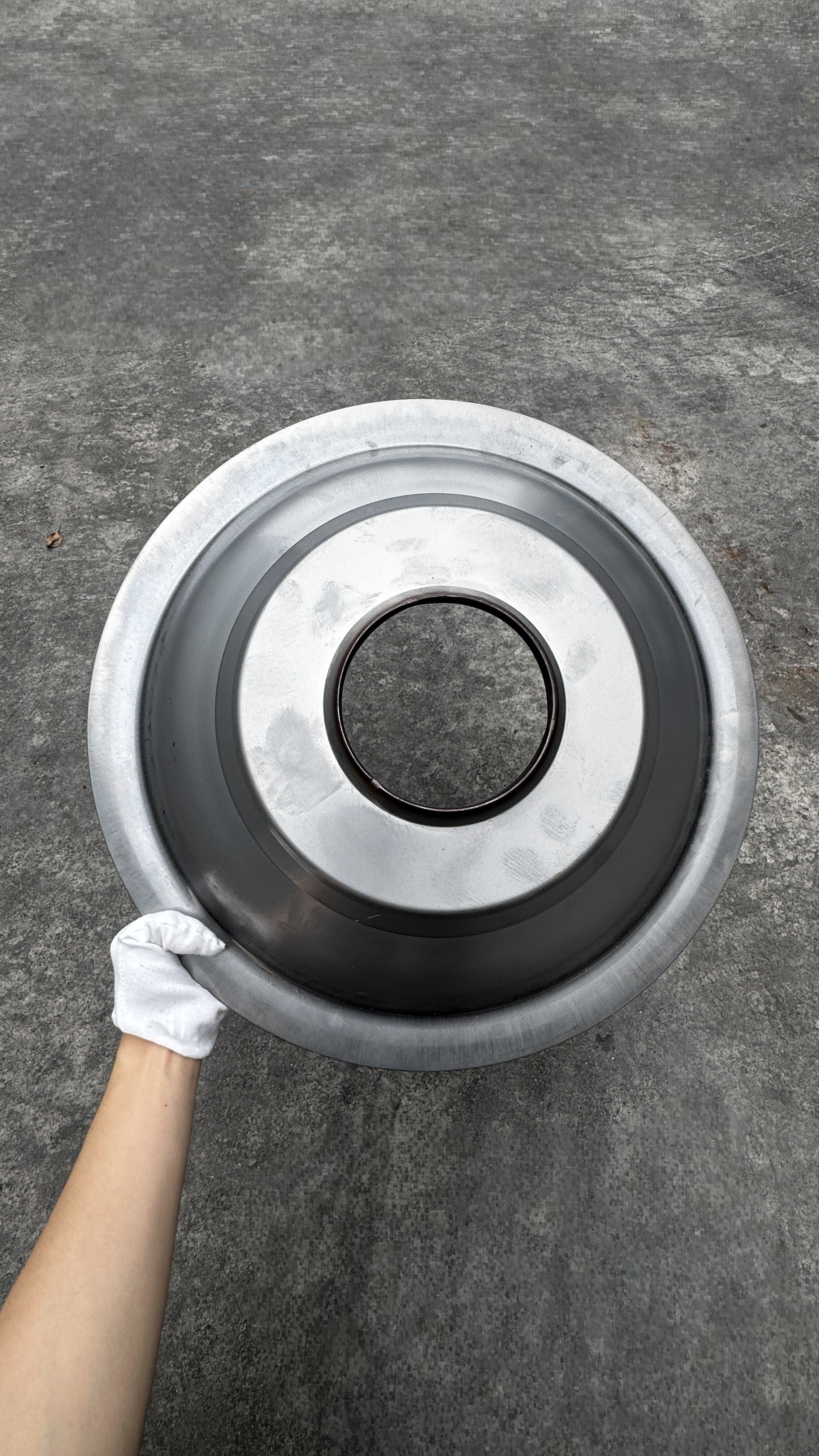 Hardware workpiece, dry tumble pre-form