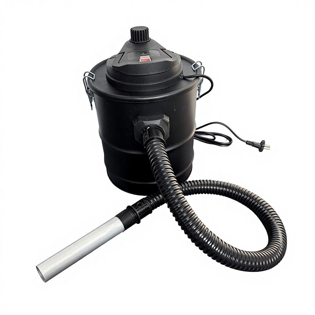 1200W 20L Fireplace Ash Cleaner | All-Metal 1M Hose, Aluminum Tube & Flat Nozzle, HEPA Filter, Dry U view 2