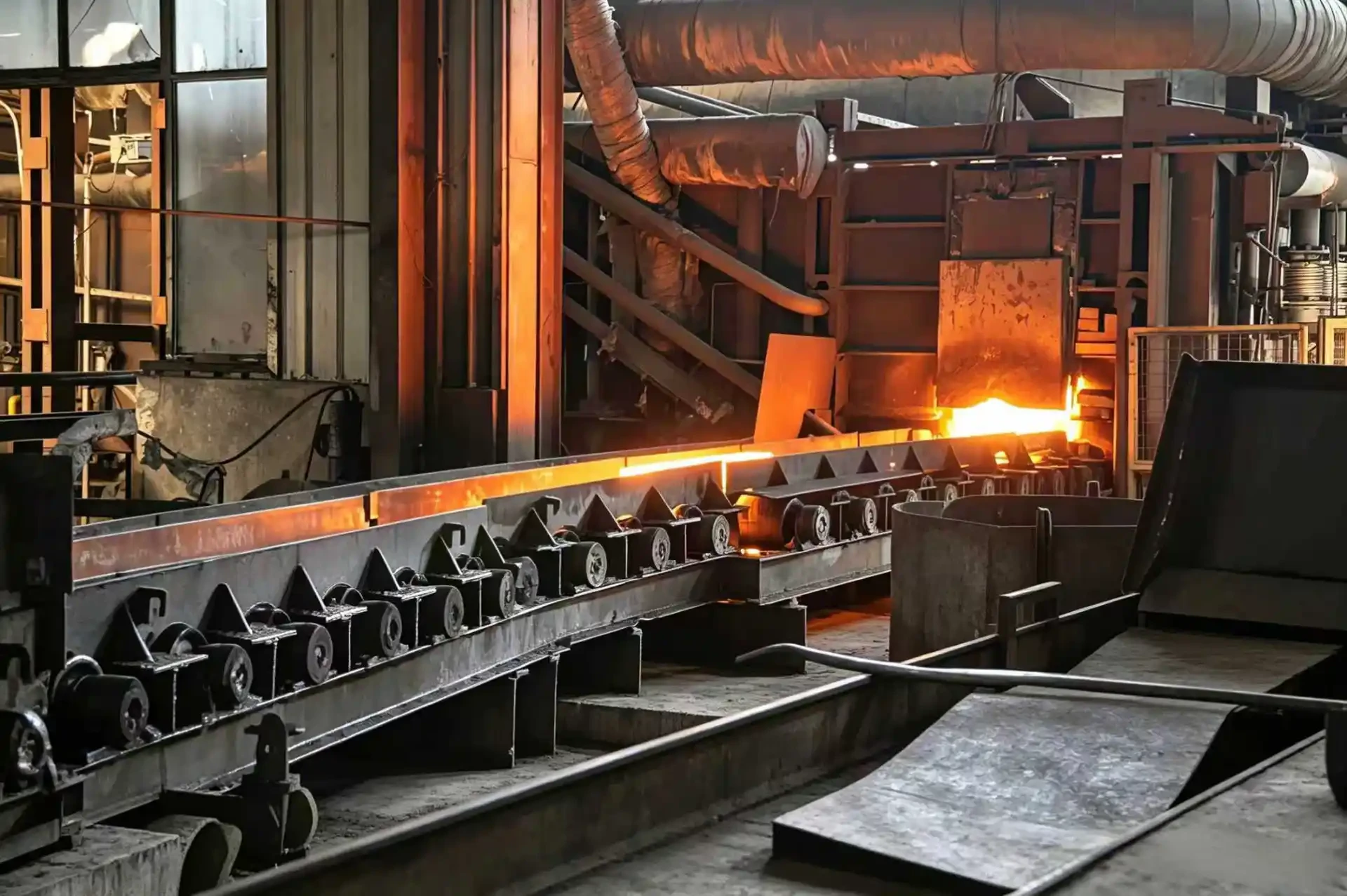 Inside the steel processing plant