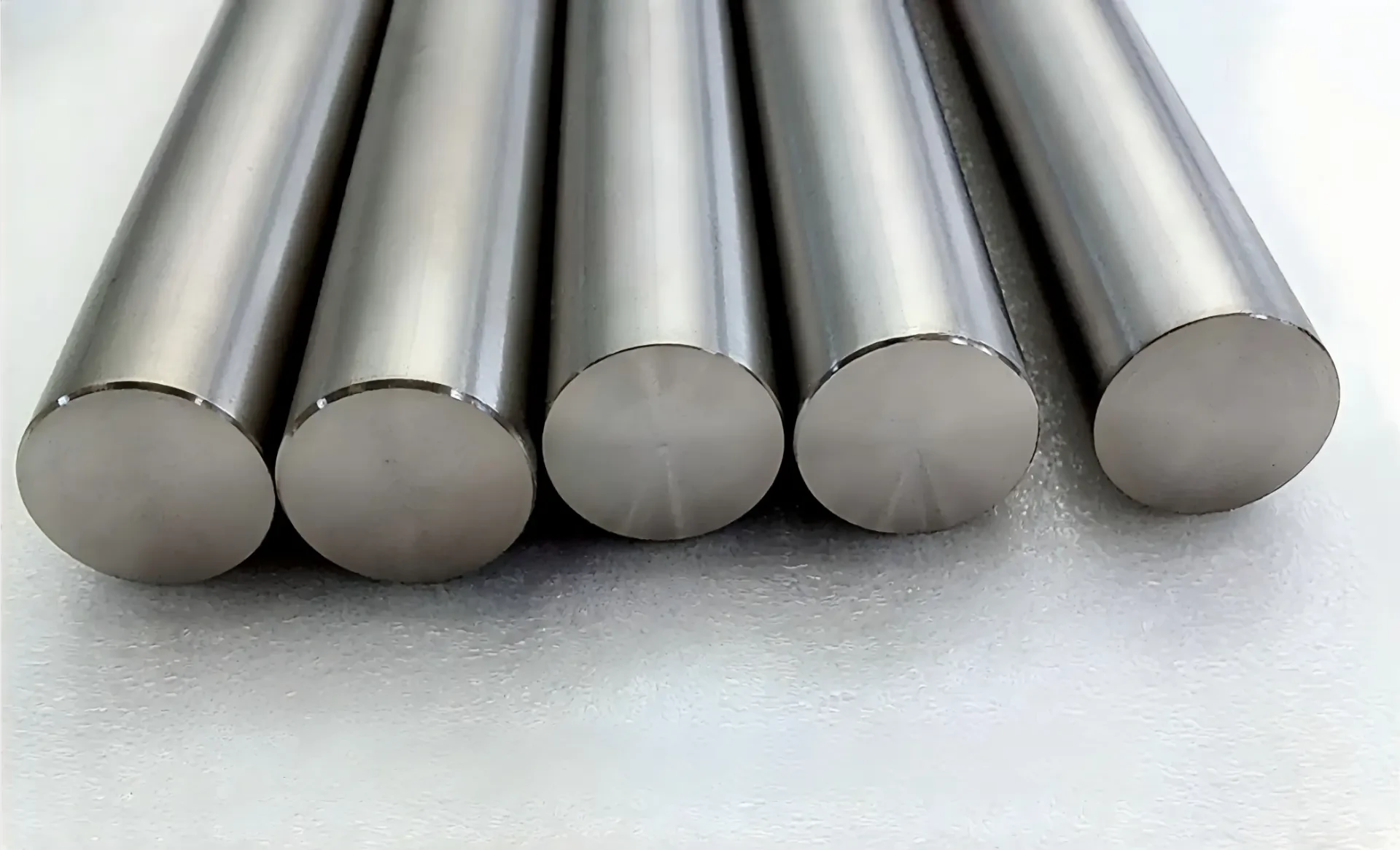 Close-up of bundled round steel bars